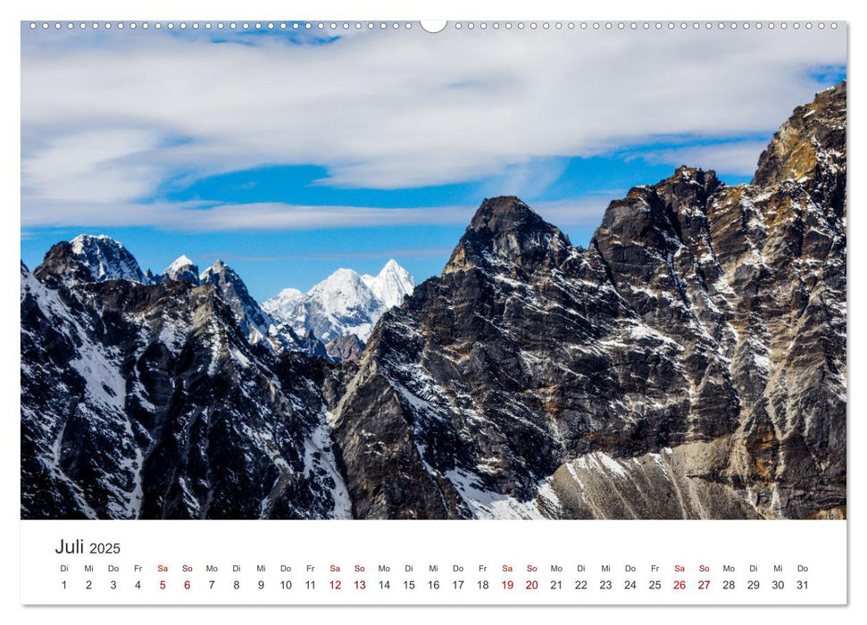 Ein Flug in den Bergen - Himalaya (CALVENDO Premium Wandkalender 2025)