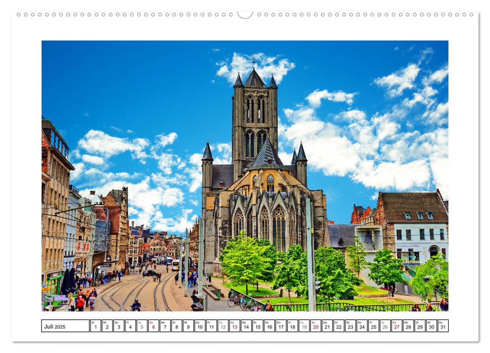 Zwei belgische Pralinen Brügge und Gent (CALVENDO Premium Wandkalender 2025)