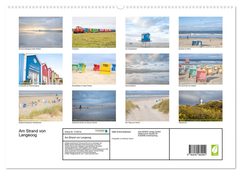 Am Strand von Langeoog (CALVENDO Premium Wandkalender 2025)