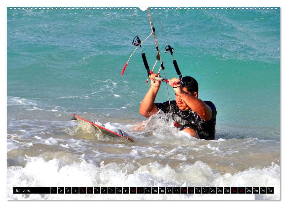 Kitesurfen in Kuba - Funsport an Traumstränden (CALVENDO Premium Wandkalender 2025)