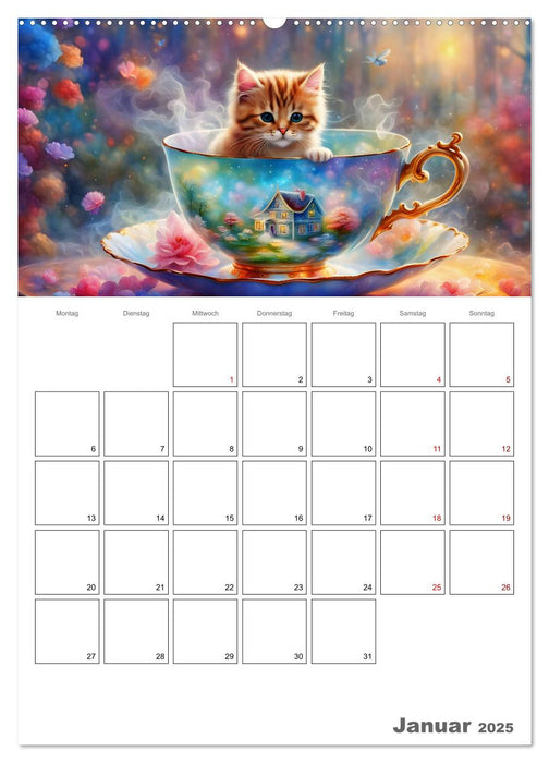 Tierische Kaffee Gesellschaft (CALVENDO Wandkalender 2025)