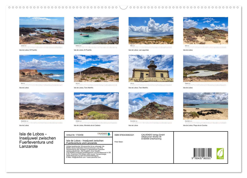 Isla de Lobos - Inseljuwel zwischen Fuerteventura und Lanzarote (CALVENDO Premium Wandkalender 2025)