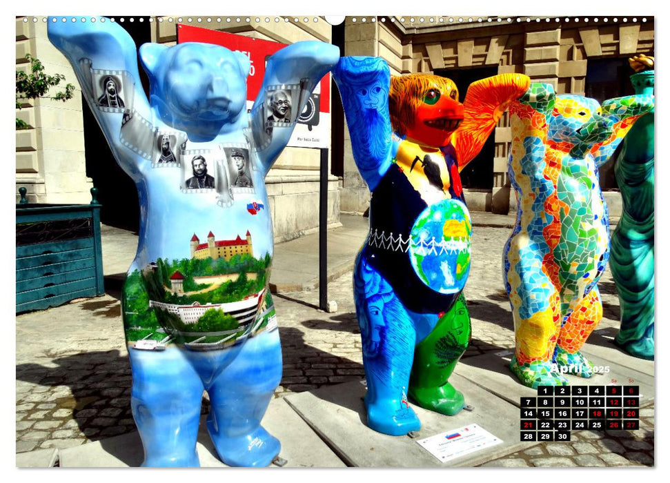 Buddy Bears in Cuba - Bären-Parade in Havanna (CALVENDO Premium Wandkalender 2025)