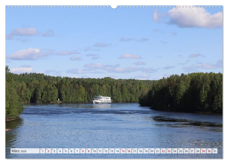 Russland - Auf dem Wasser von Moskau nach St. Petersburg (CALVENDO Premium Wandkalender 2025)