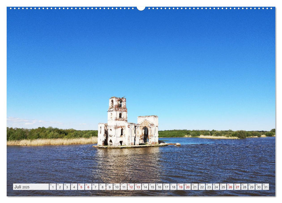 Russland - Auf dem Wasser von Moskau nach St. Petersburg (CALVENDO Premium Wandkalender 2025)