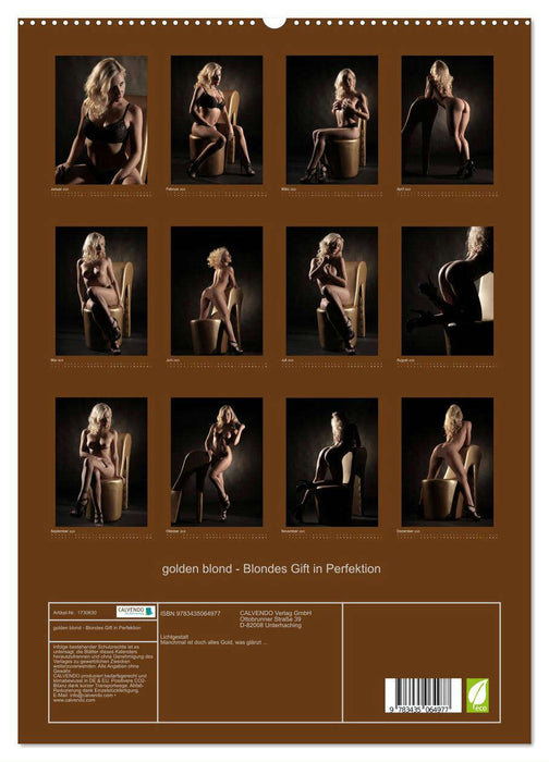 golden blond - Blondes Gift in Perfektion (CALVENDO Premium Wandkalender 2025)