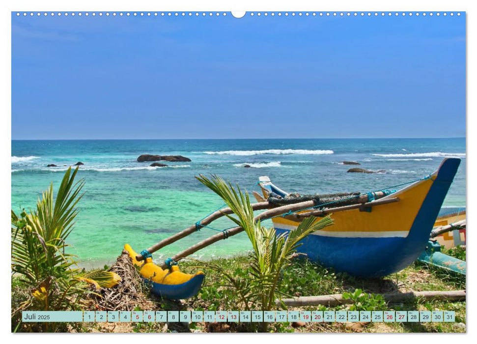 Sri Lanka, Palmen, Strand und Meer (CALVENDO Premium Wandkalender 2025)