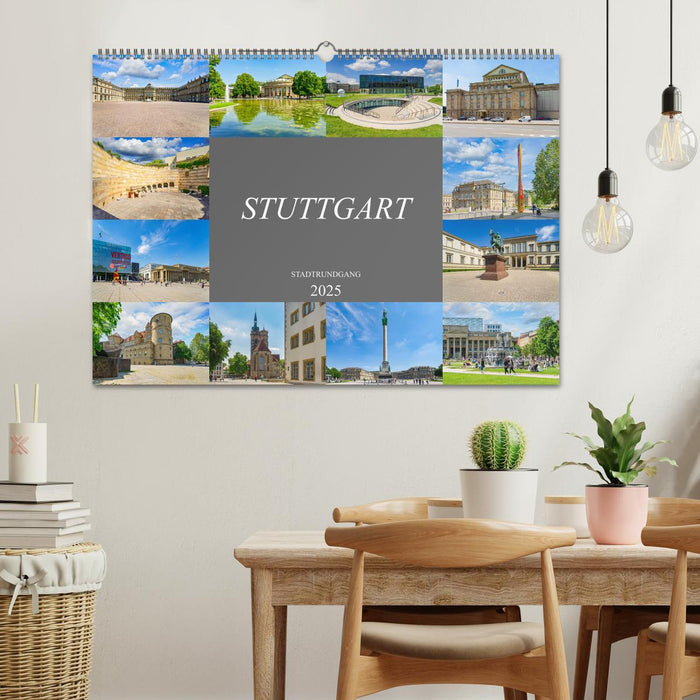 Stuttgart Stadtrundgang (CALVENDO Wandkalender 2025)