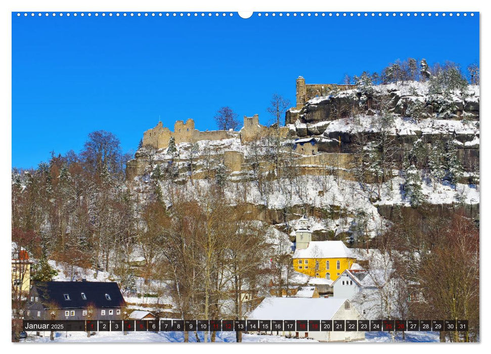 Zittauer Gebirge - Deutschlands kleinstes Mittelgebirge (CALVENDO Premium Wandkalender 2025)