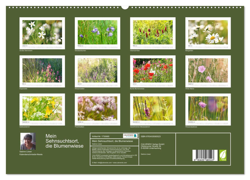 Mein Sehnsuchtsort, die Blumenwiese (CALVENDO Premium Wandkalender 2025)