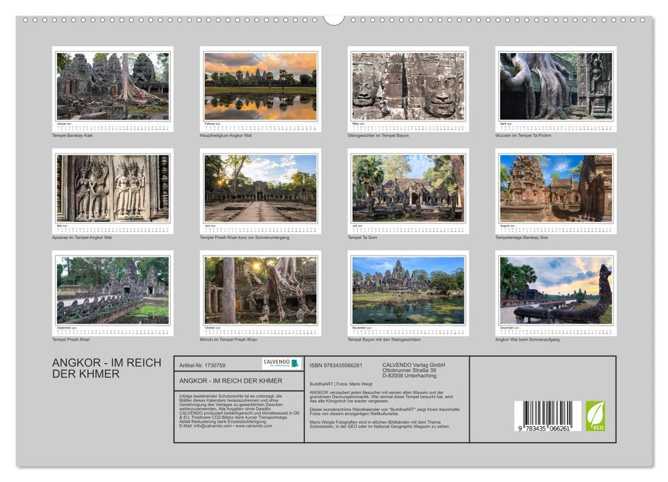 ANGKOR - IM REICH DER KHMER (CALVENDO Premium Wandkalender 2025)