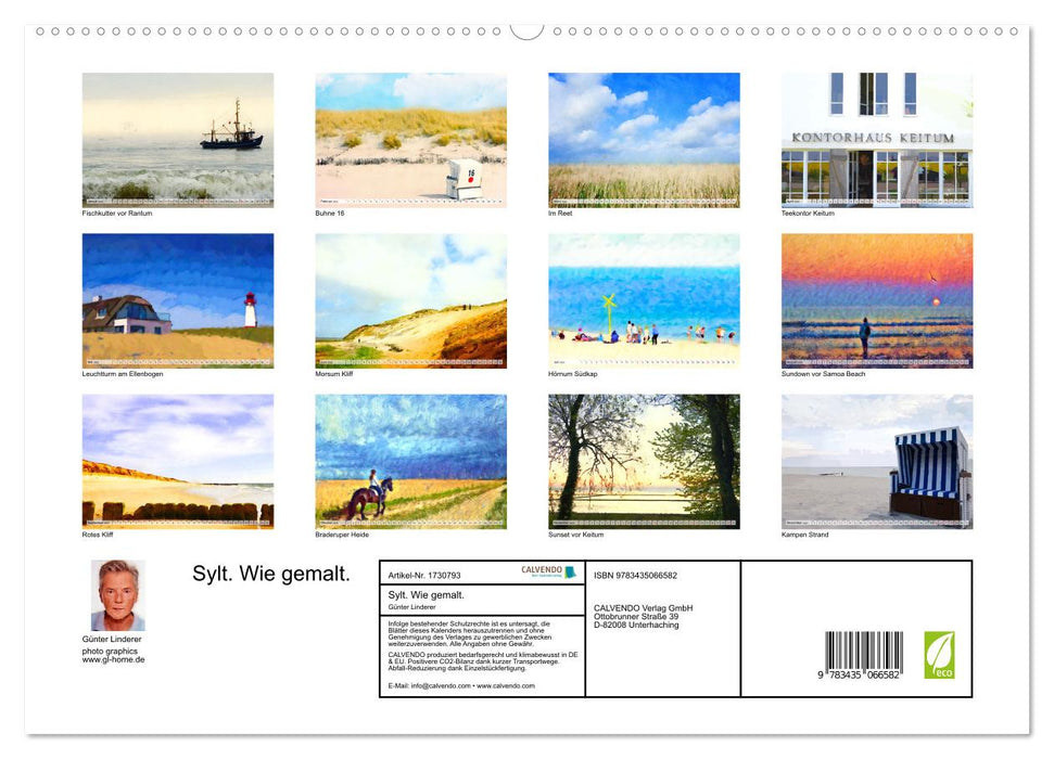 Sylt. Wie gemalt. (CALVENDO Premium Wandkalender 2025)