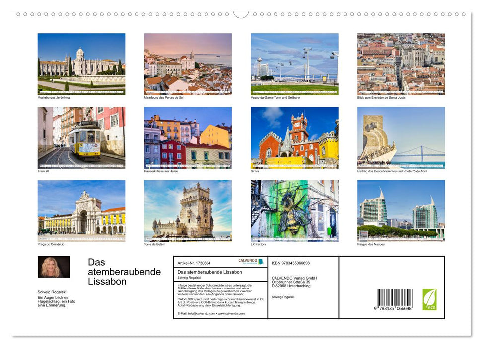 Das atemberaubende Lissabon (CALVENDO Premium Wandkalender 2025)