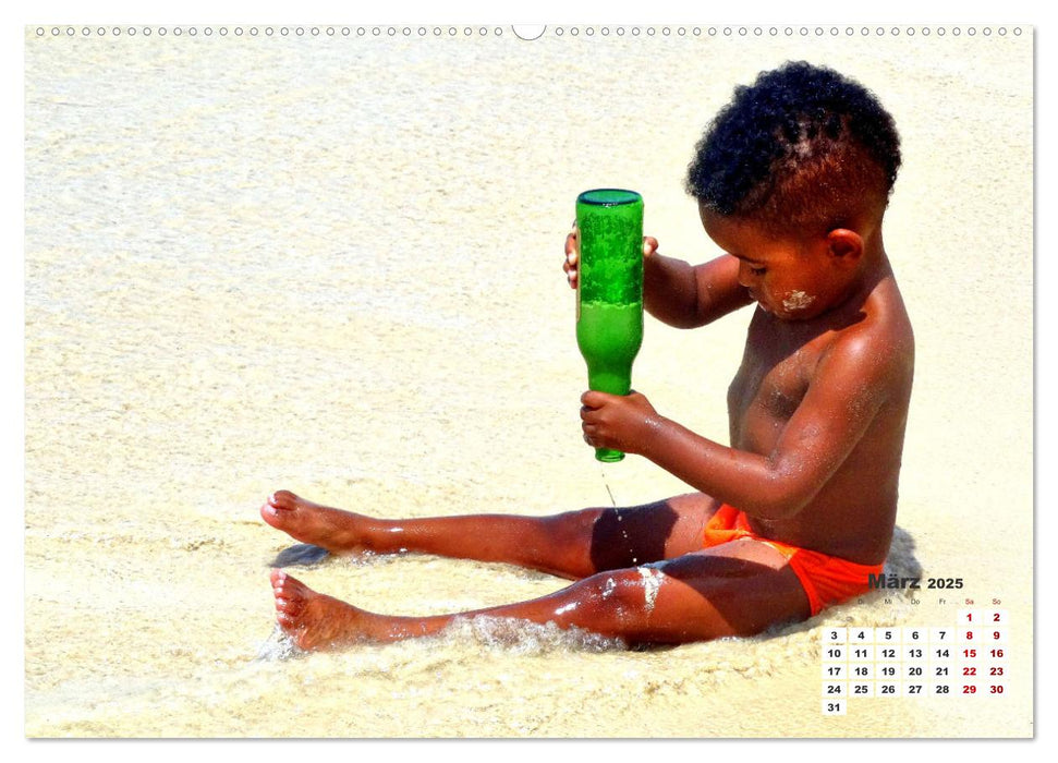 Beach Kids - Strand-Kinder in Kuba (CALVENDO Premium Wandkalender 2025)