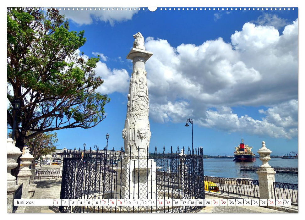 CUBA AHOI - Schiffsverkehr in der Bucht von Havanna (CALVENDO Premium Wandkalender 2025)