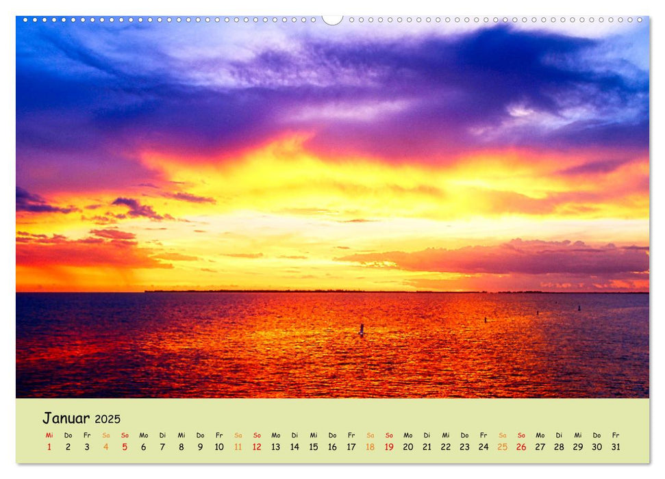 Romantik rund um die Welt - Sonne küsst Meer (CALVENDO Premium Wandkalender 2025)