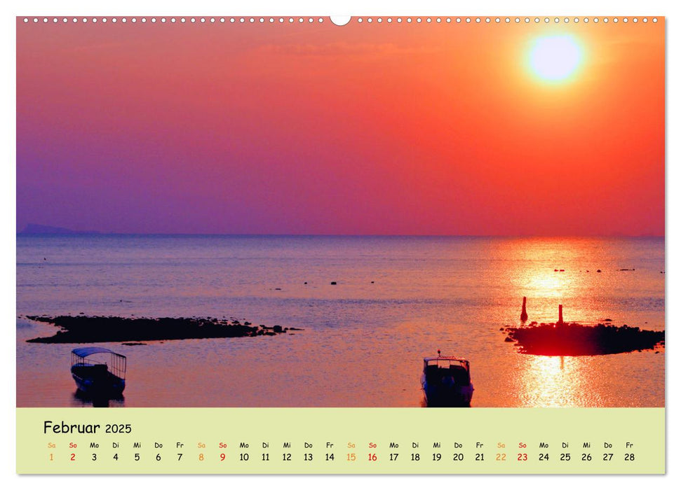 Romantik rund um die Welt - Sonne küsst Meer (CALVENDO Premium Wandkalender 2025)