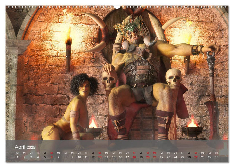 Welt der Orks (CALVENDO Premium Wandkalender 2025)