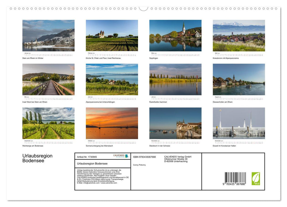 Urlaubsregion Bodensee (CALVENDO Wandkalender 2025)