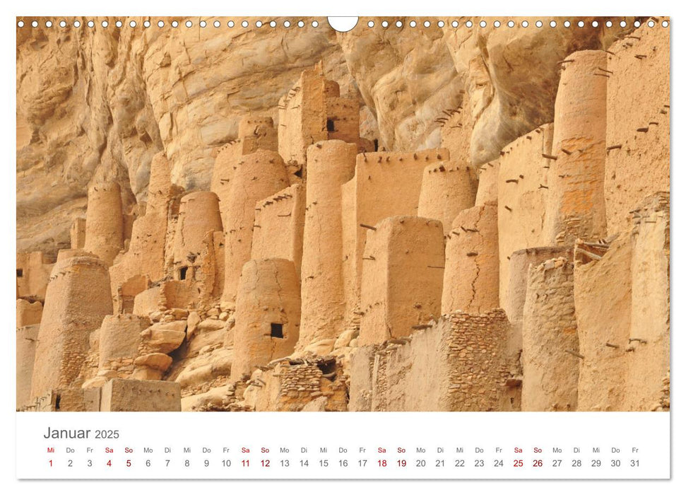 Mali - Dogonland - Weltkultur- und Weltnaturerbe (CALVENDO Wandkalender 2025)