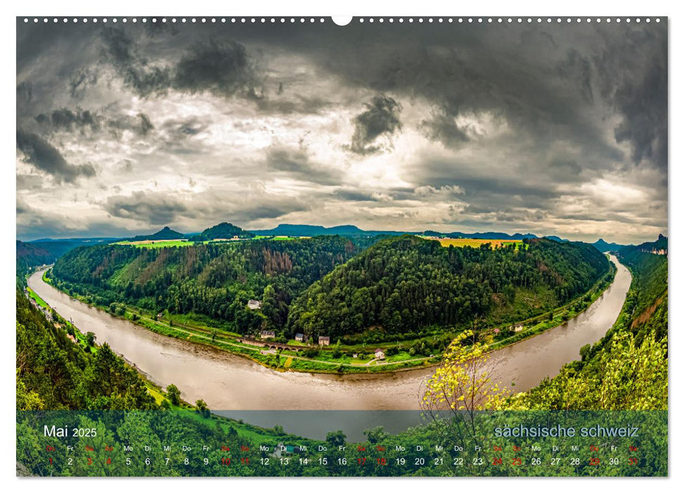 der elbestrom landschaft (CALVENDO Premium Wandkalender 2025)