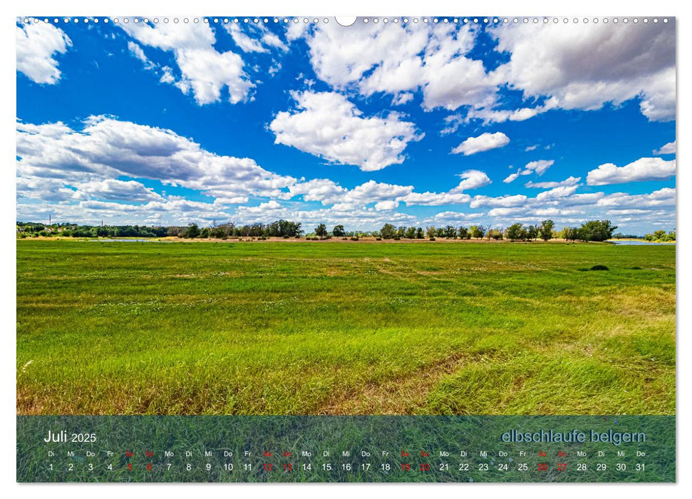 der elbestrom landschaft (CALVENDO Premium Wandkalender 2025)