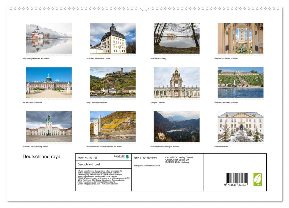 Deutschland royal (CALVENDO Premium Wandkalender 2025)