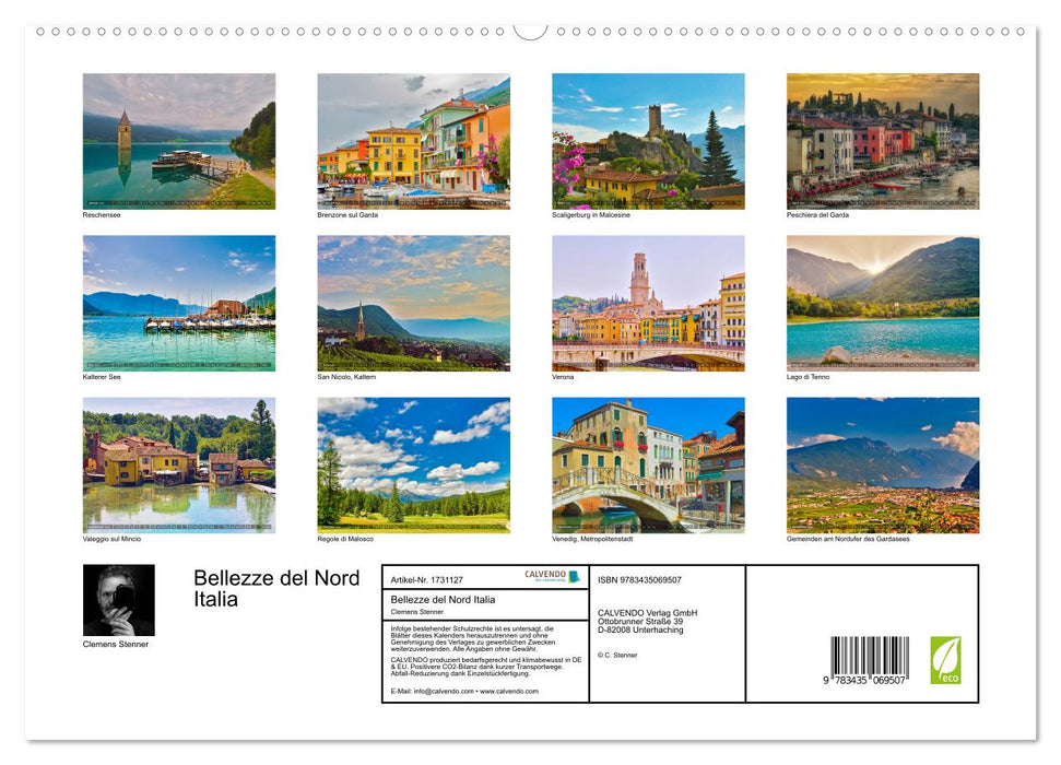 Bellezze del Nord Italia (CALVENDO Premium Wandkalender 2025)