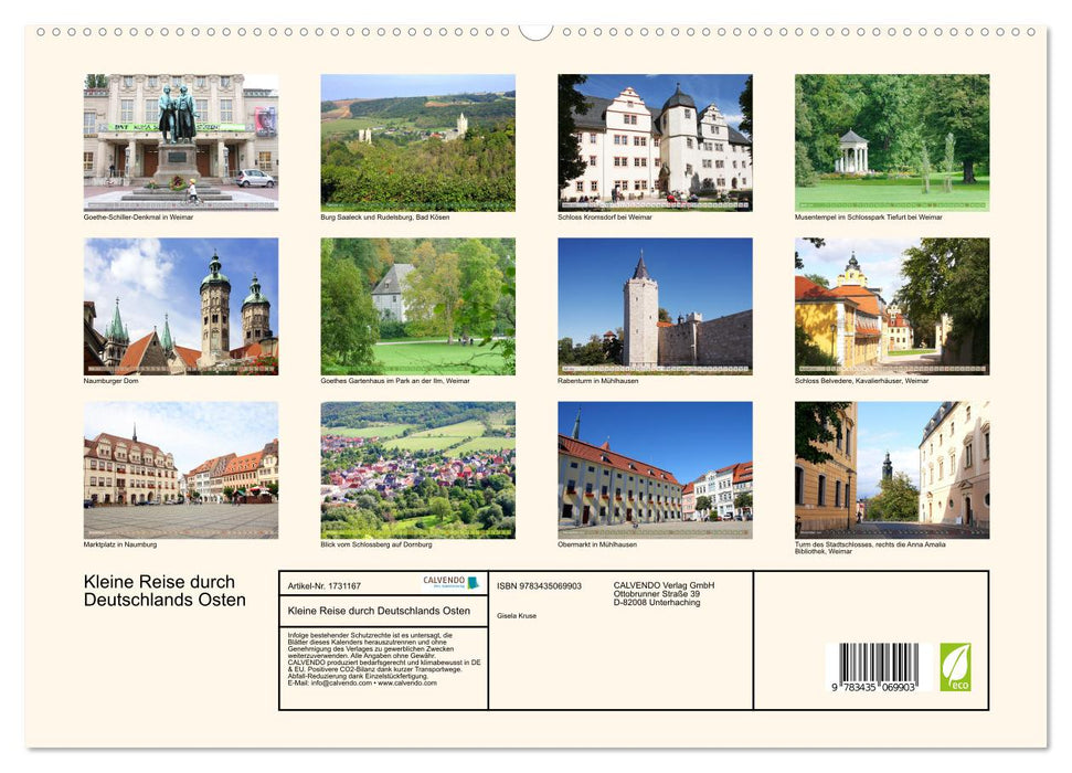 Kleine Reise durch Deutschlands Osten (CALVENDO Premium Wandkalender 2025)