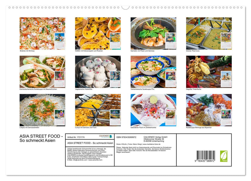 ASIA STREET FOOD - So schmeckt Asien (CALVENDO Premium Wandkalender 2025)