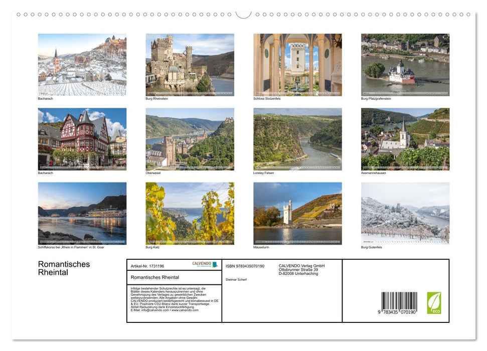 Romantisches Rheintal (CALVENDO Premium Wandkalender 2025)