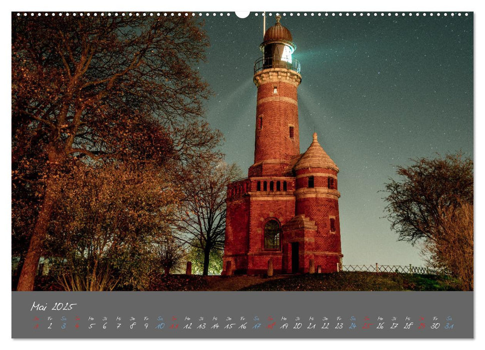 So schön ist Kiel im Dunkeln (CALVENDO Premium Wandkalender 2025)