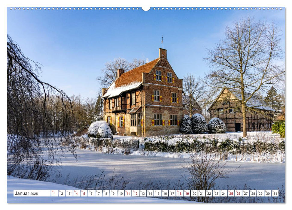 Wasserschlösser im Münsterland (CALVENDO Premium Wandkalender 2025)