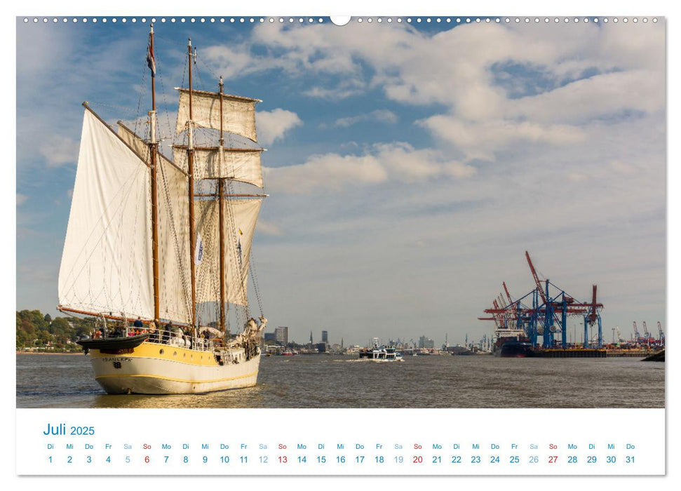 Auf der Elbe unterwegs (CALVENDO Premium Wandkalender 2025)