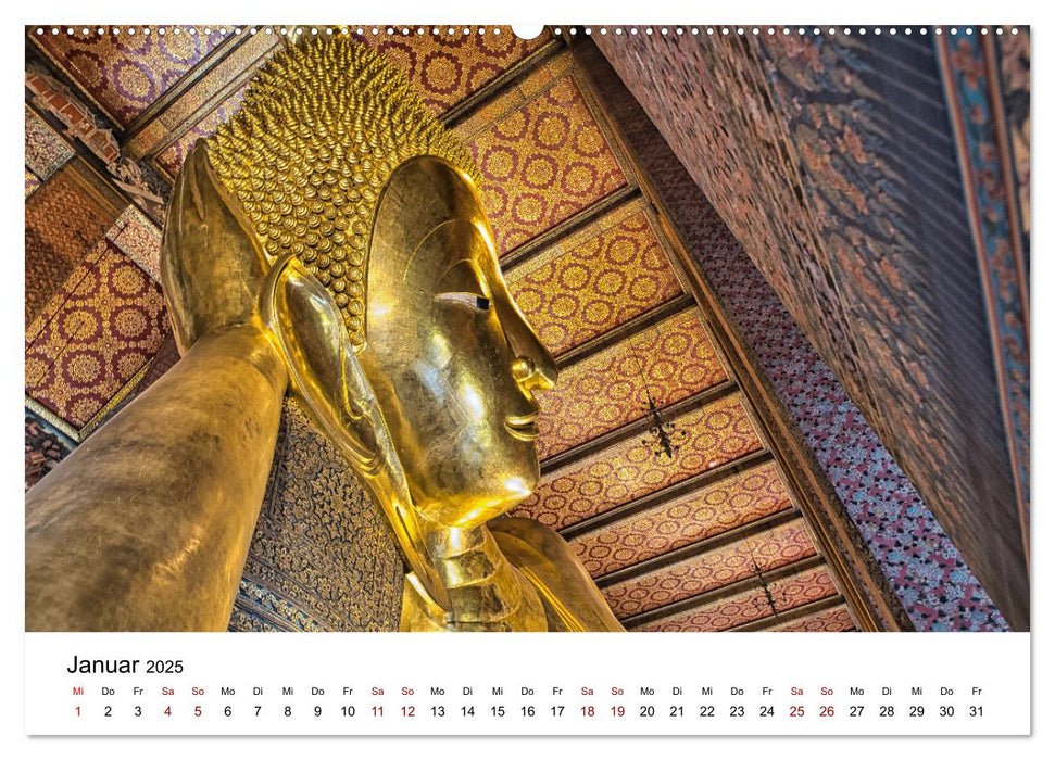 Buddhistische Tempel Thailand (CALVENDO Premium Wandkalender 2025)