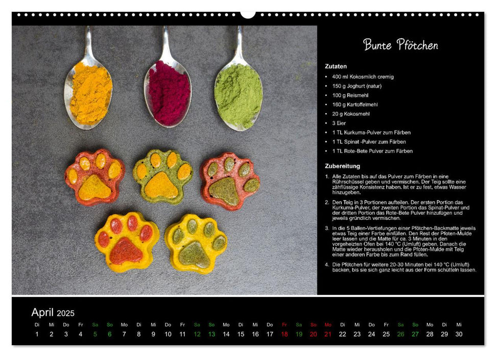 Hundekekse backen - Rezepte fürs ganze Jahr (CALVENDO Premium Wandkalender 2025)