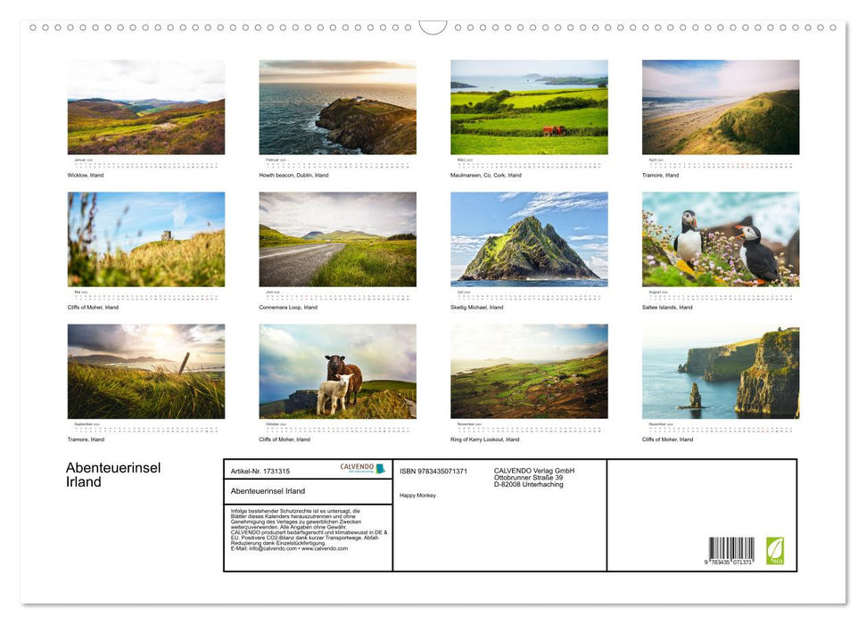 Abenteuerinsel Irland (CALVENDO Wandkalender 2025)