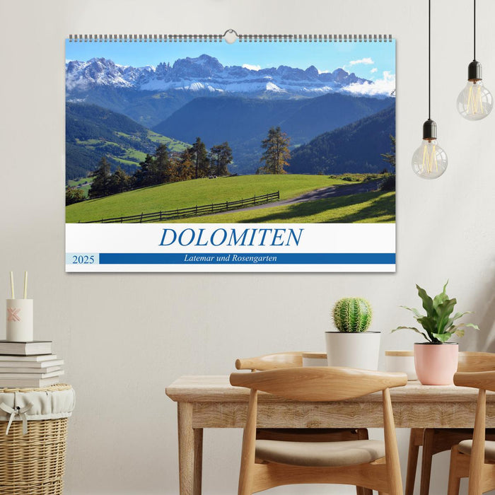 Dolomiten - Latemar und Rosengarten (CALVENDO Wandkalender 2025)