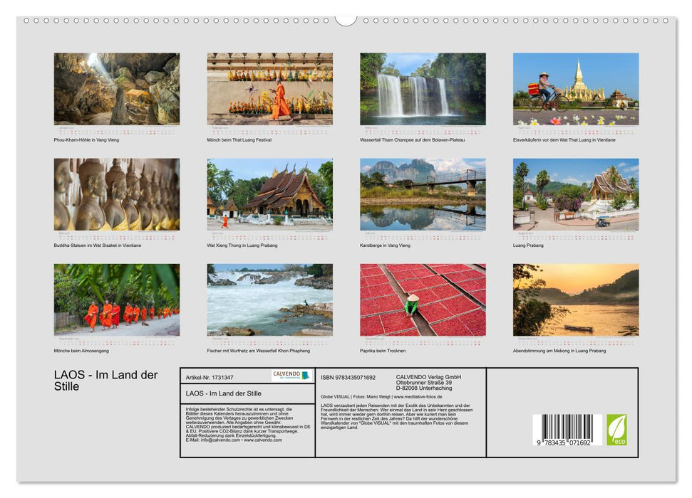 LAOS - Im Land der Stille (CALVENDO Premium Wandkalender 2025)