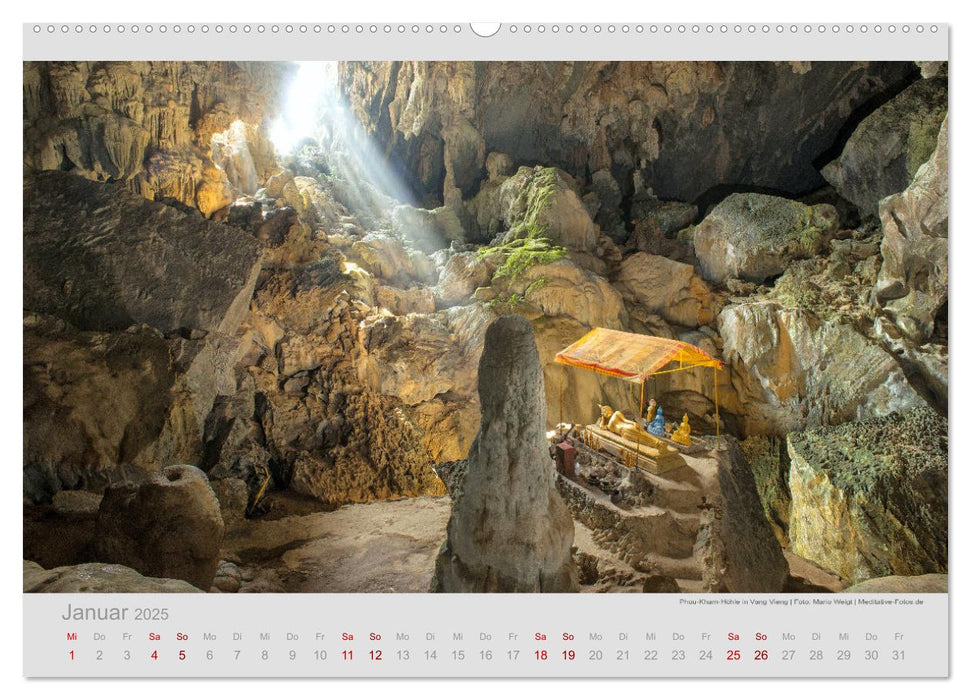 LAOS - Im Land der Stille (CALVENDO Premium Wandkalender 2025)