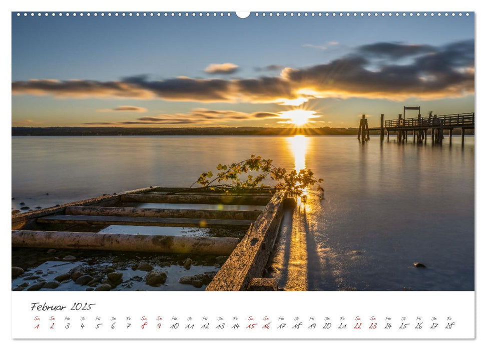 Sonnenuntergang am Ammersee (CALVENDO Premium Wandkalender 2025)