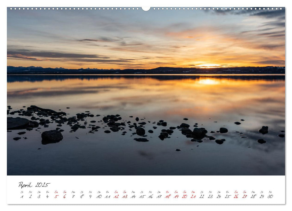 Sonnenuntergang am Ammersee (CALVENDO Premium Wandkalender 2025)