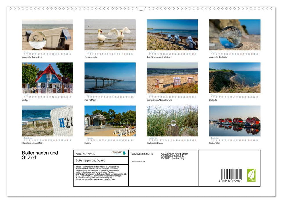 Boltenhagen und Strand (CALVENDO Premium Wandkalender 2025)