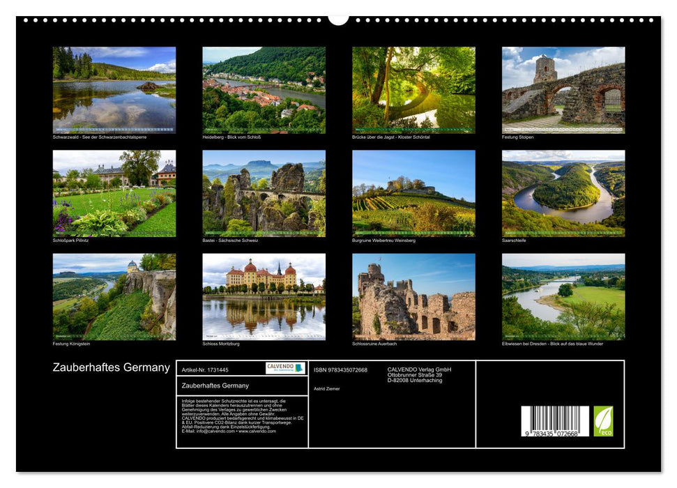 Zauberhaftes Germany (CALVENDO Premium Wandkalender 2025)