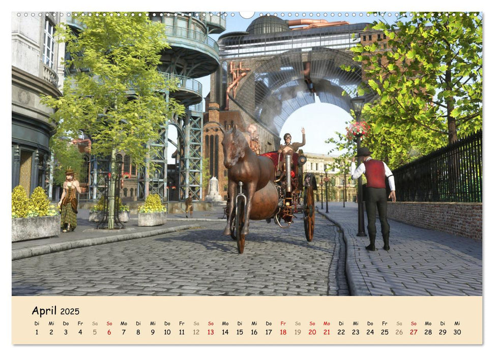 Steampunk Urban - Dampfwelten (CALVENDO Premium Wandkalender 2025)