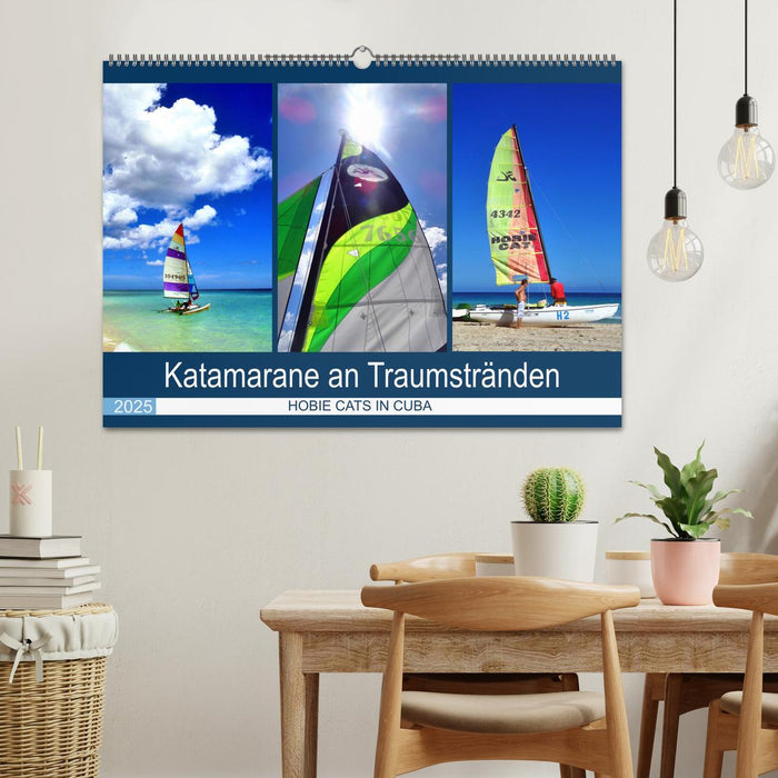 Katamarane an Traumstränden - Hobie Cats in Cuba (CALVENDO Wandkalender 2025)