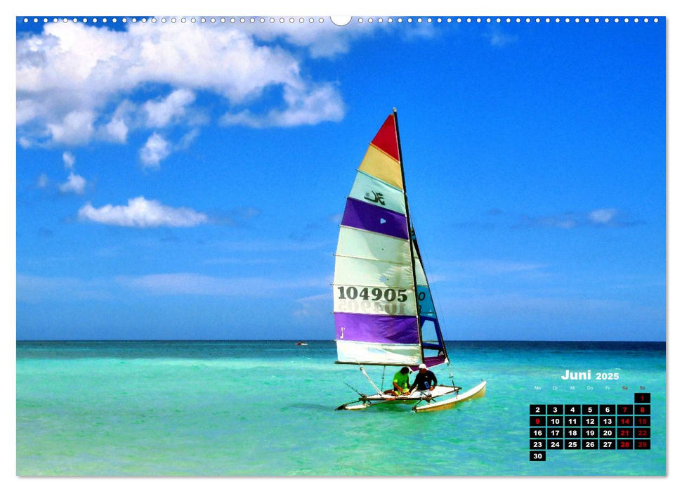 Katamarane an Traumstränden - Hobie Cats in Cuba (CALVENDO Wandkalender 2025)