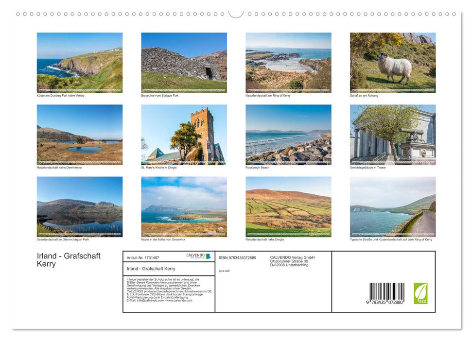 Irland - Grafschaft Kerry (CALVENDO Wandkalender 2025)