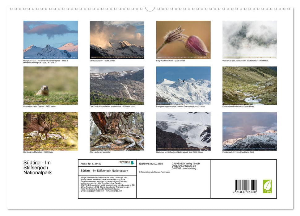 Südtirol - Im Stilfserjoch Nationalpark (CALVENDO Premium Wandkalender 2025)