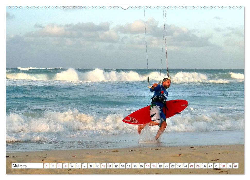 Kitesurfen in Kuba - Funsport an Traumstränden (CALVENDO Wandkalender 2025)